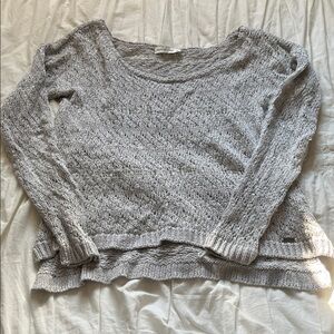 Abercrombie & Fitch Light Gray Crew Neck Sweater